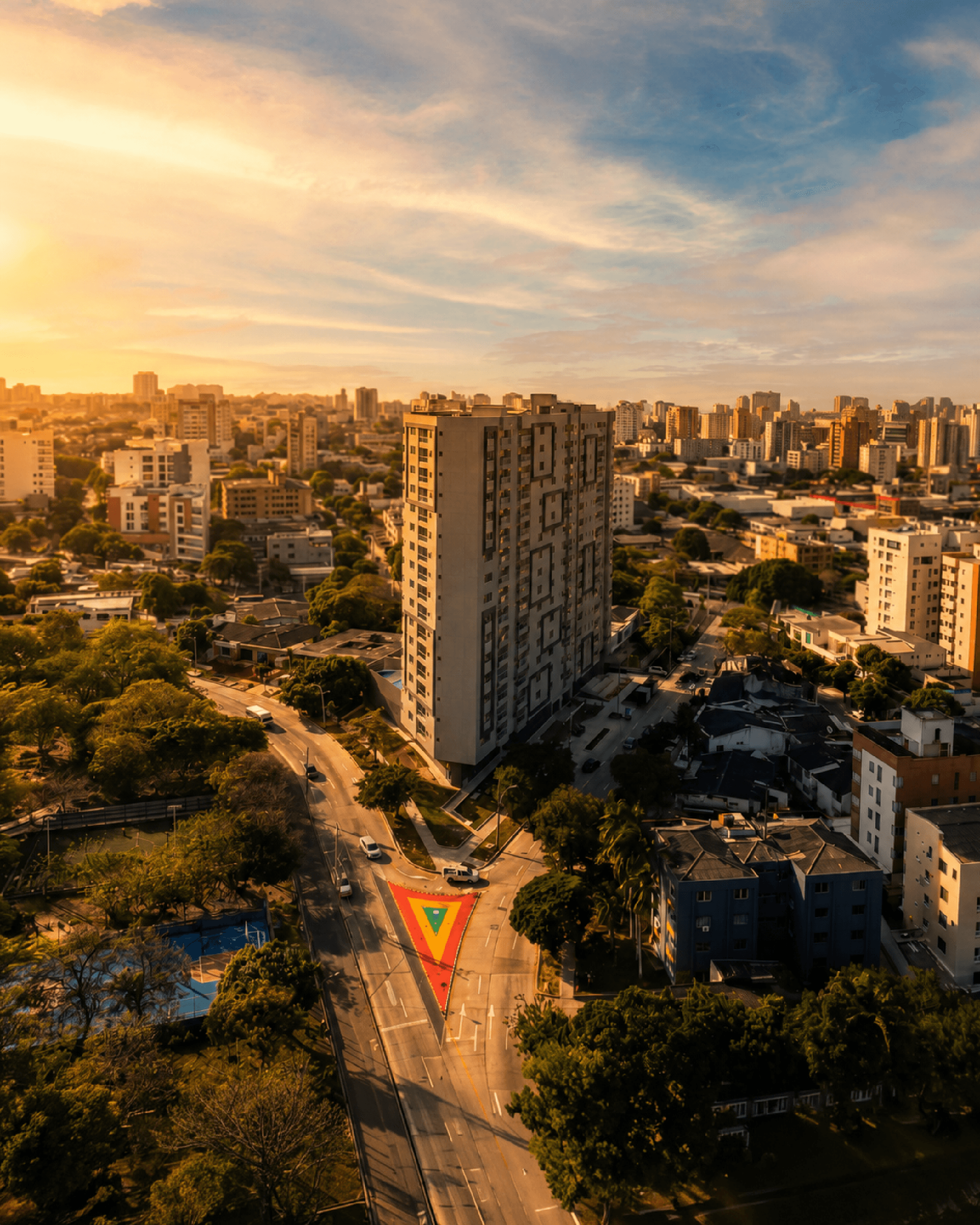 Vista aérea de un proyecto en Barranquilla
