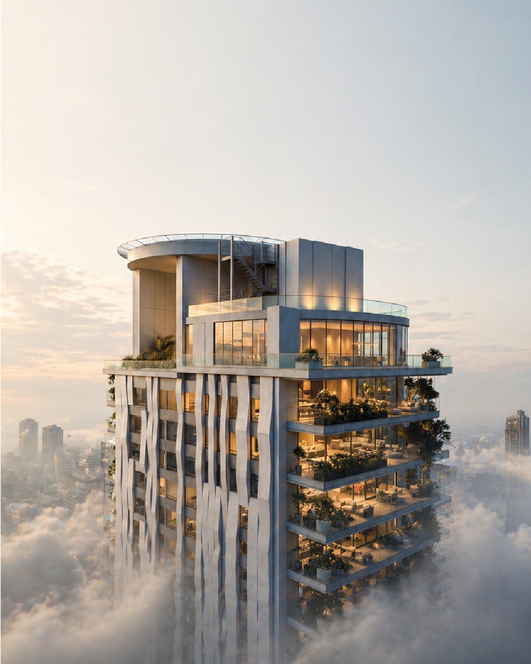 Torre Luxe sobre las nubes